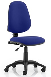 Calypso Upholstered Office Chair - Blue No Arm 