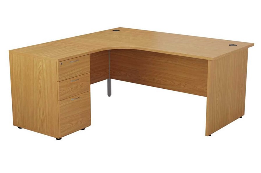 Pinch or double click to zoom Kestral Corner Panel Desk And Pedestal