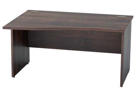 Harmony Walnut Wave Panel Leg Desk - 1200mm x 800mm Left Hand Wave