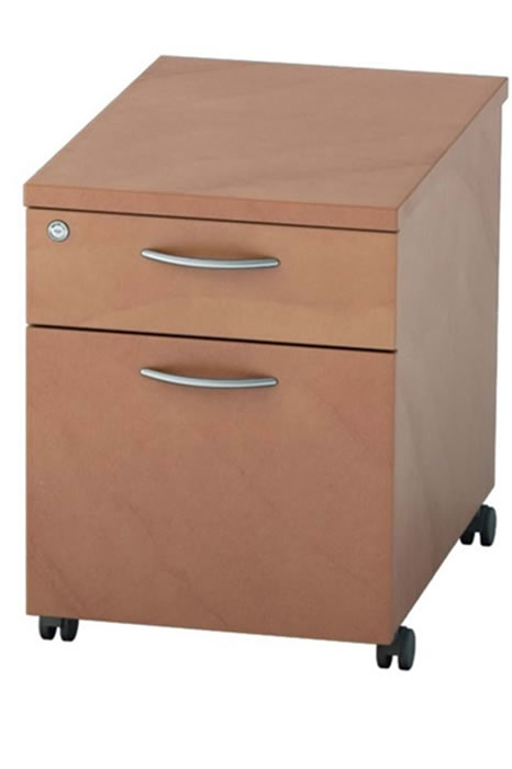 View Cherry Universal Mobile Pedestal 2 Drawer Lockable information