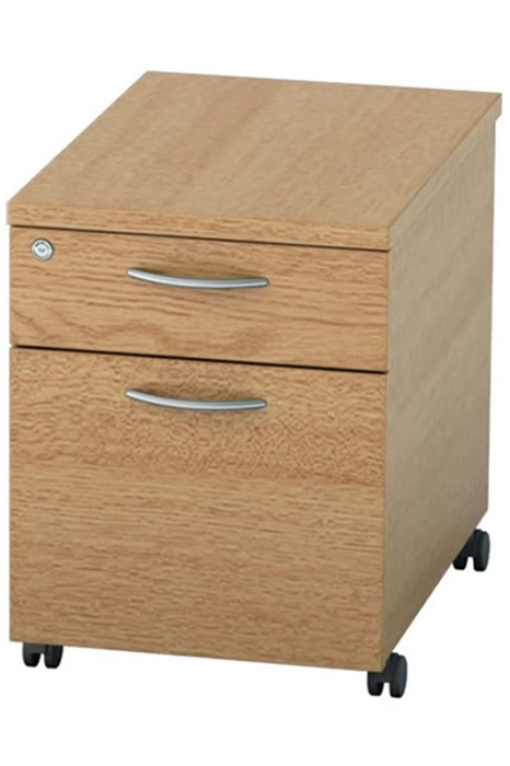 View Light Oak Universal Mobile Pedestal 2 Drawer Lockable information