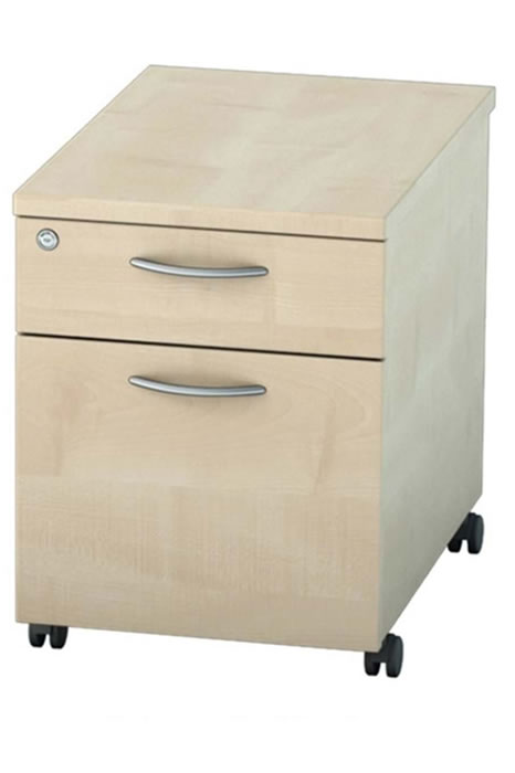 View Maple Universal Mobile Pedestal 2 Drawer Lockable information