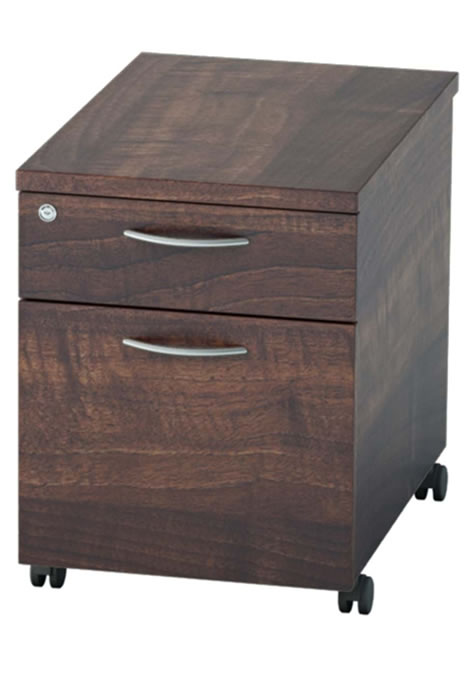 View Walnut Universal Mobile Pedestal 2 Drawer Lockable information