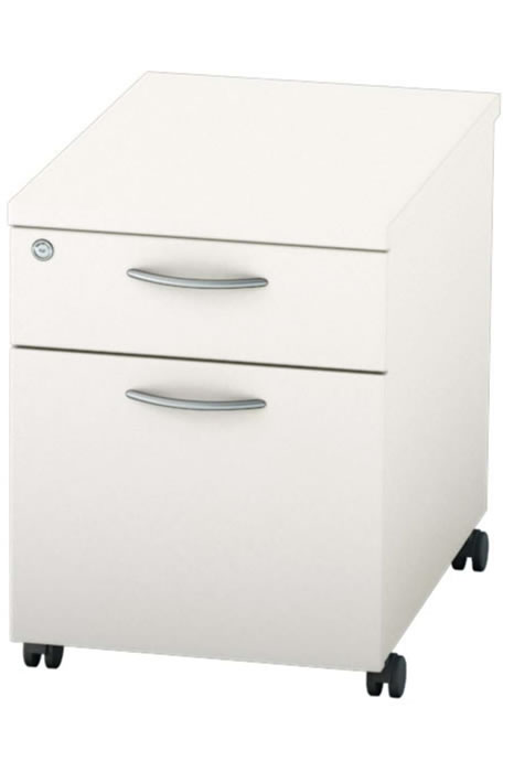 View White Universal Mobile Pedestal 2 Drawer Lockable information