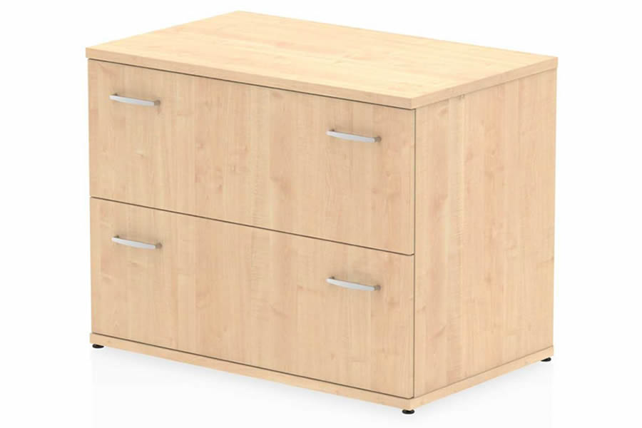 View Maple Finish Wooden Two Drawer Side Filing Chest Cabinet Fully Extending Drawers Anti Tilt Mechanism Scratch Resistant Surface Solar information