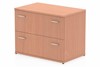 Price Point Beech 2 Drawer Desk High Side Filer