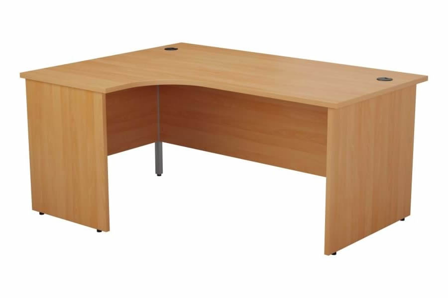 View Beech LShaped Corner Desk Left Handed 1600mm x 1200mm Kestral information