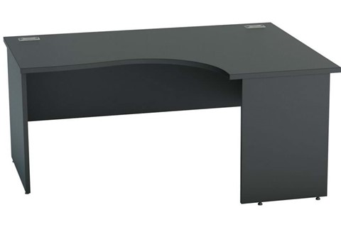 Nene Black Corner Panel End Desk - 1400mm x 1200mm Right Hand