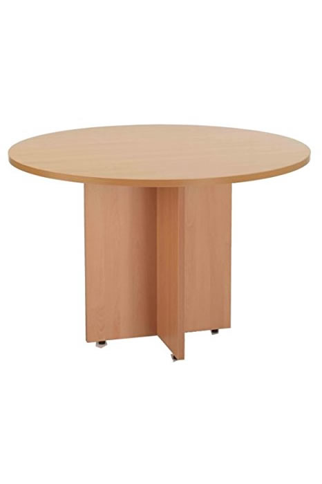 View Oak Round Office 1100mm Meeting Table Seats 4 Kestral information