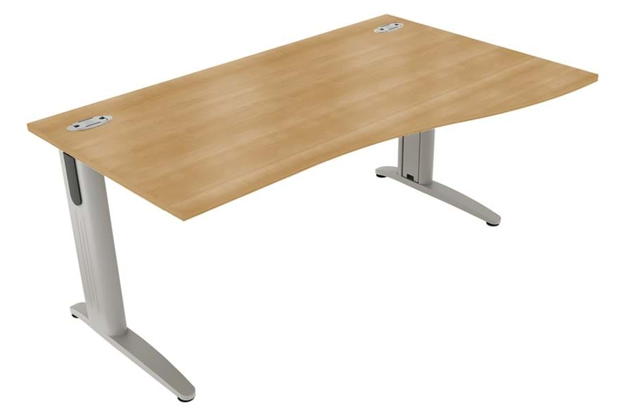 View Beech Cantilever Wave Desk Right Hand 1400mm x 800mm Domino Beam information