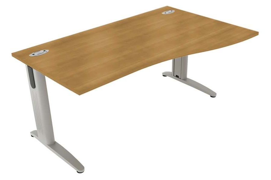 View Light Oak Cantilever Wave Desk Right Hand 1400mm x 800mm Domino Beam information