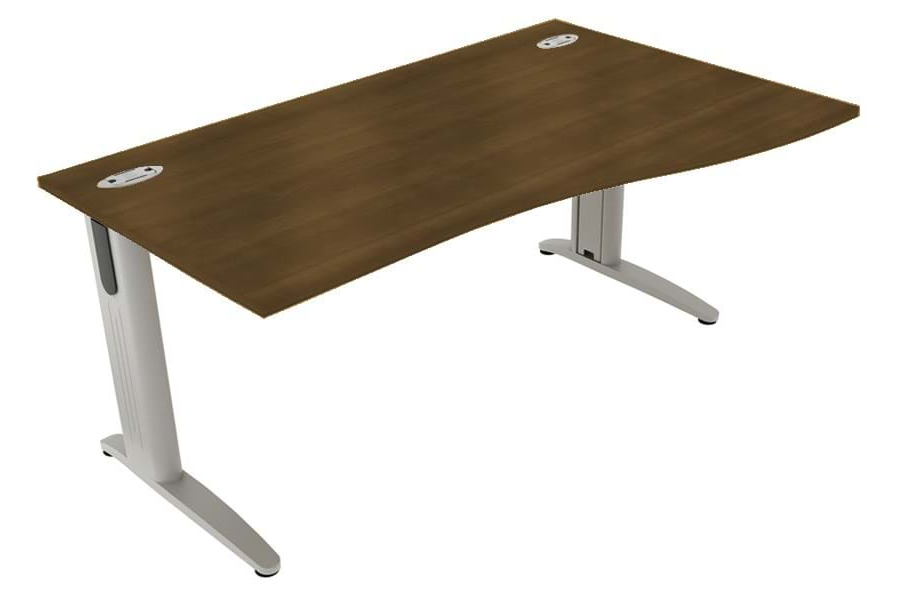 View Walnut Cantilever Wave Desk Right Hand 1800mm x 800mm Domino Beam information