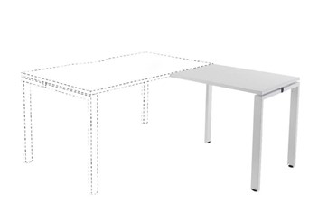 Hawk White Return Bench Desk - D800mm White