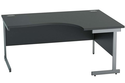 Nene Black Corner Cantilever Desk - 1400mm x 1200mm Right Hand