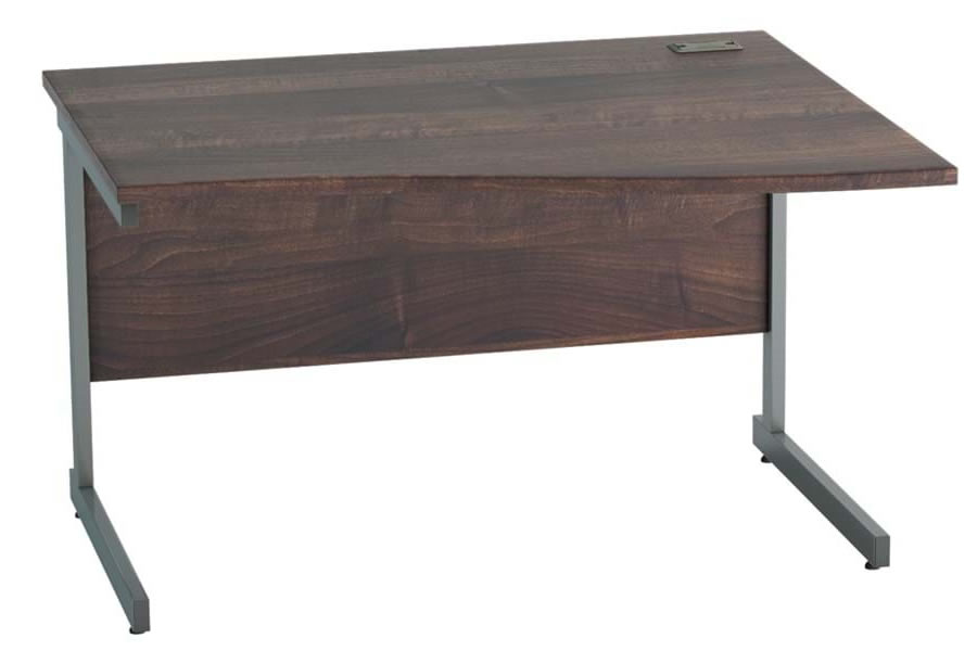 View Walnut Cantilever Wave Desk Right Handed 1400mm x 800mm Harmony information