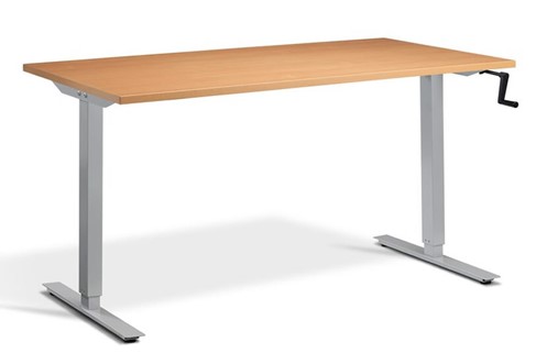 1200mm Rectangular Beech Height Adjule Desk Black Frame Solo Beech Height Adjule Desk