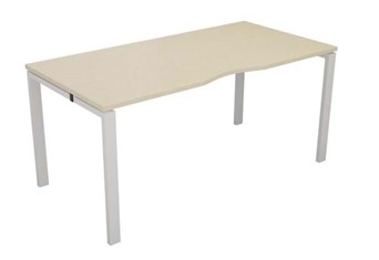Kestral Maple Single Bench Desk - 1200mm Silver