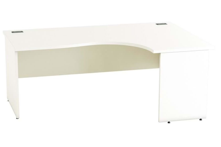 View White LShaped Right Corner Desk 1800mm x 1200mm Avon information