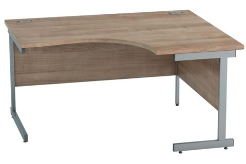 Thames Birch Corner Cantilever Desk - 1400mm x 1200mm Right Hand