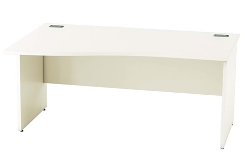 Avon White Wave Panel Leg Desk - 1200mm x 800mm Left Hand Wave