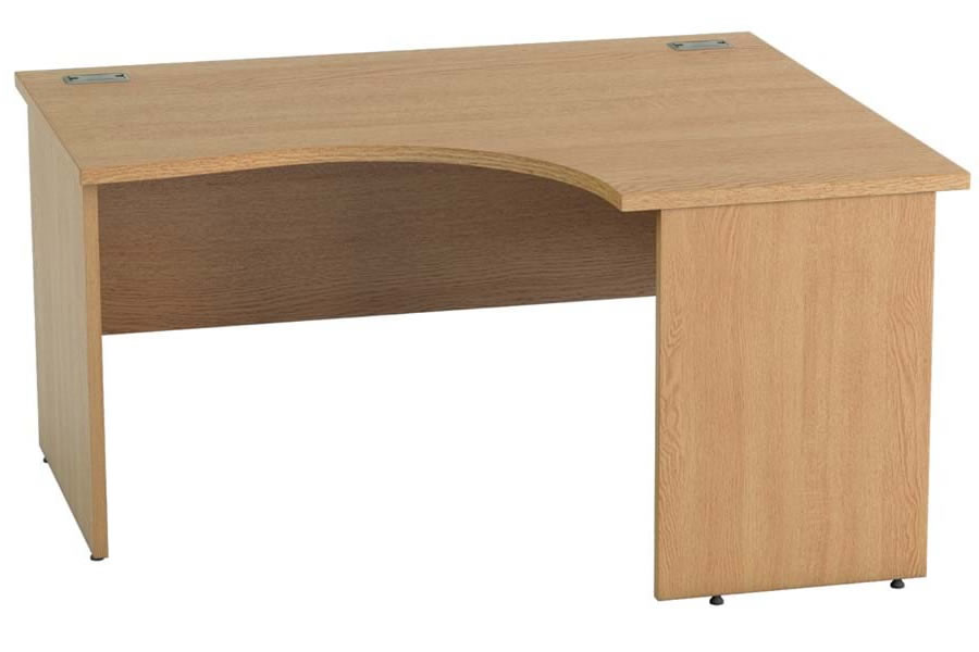 View Light Oak L Shaped Right Corner Desk 1400mm x 1200mm Thames information