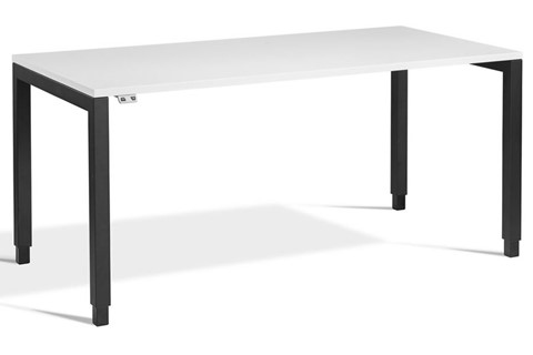 Crown Rectangular Height Adjustable Desk - 1400mm Black White 