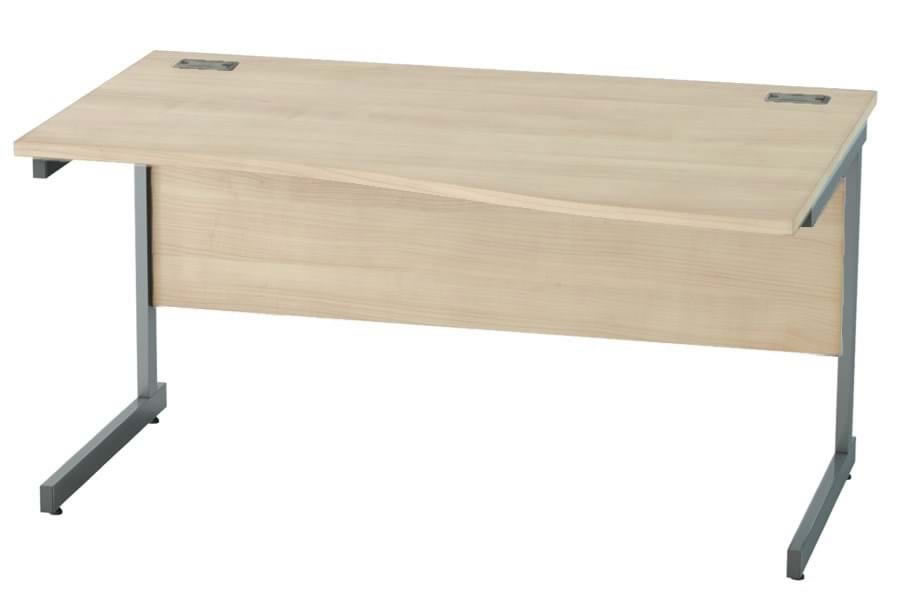 View Maple Cantilever Wave Desk Right Hand 1600mm x 800mm Thames information