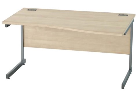 Thames Maple Wave Cantilever Desk - 1200mm x 800mm Right Hand