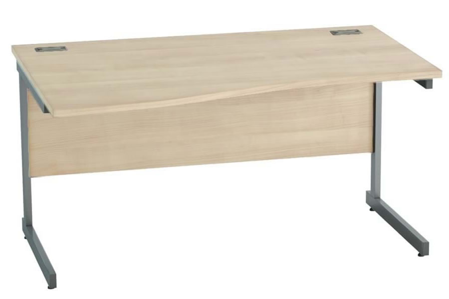 View Maple Cantilever Wave Desk Left Hand 1400mm x 800mm Thames information