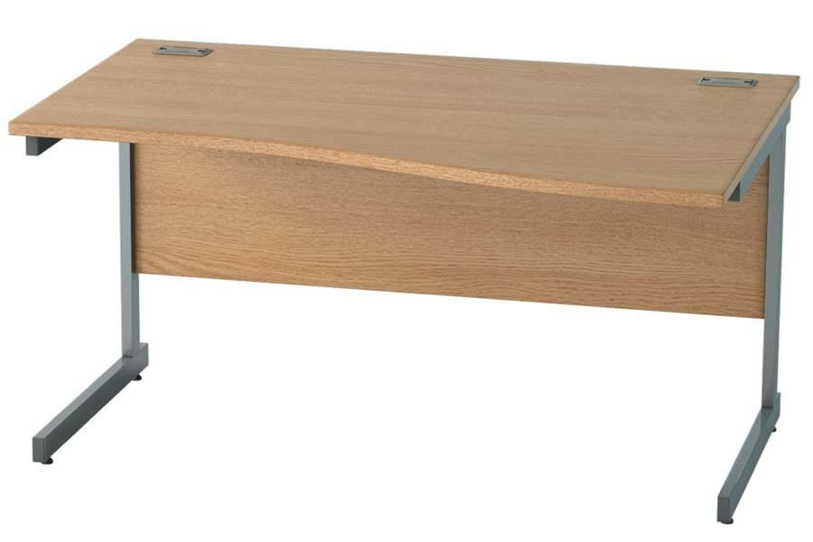 View Light Oak Cantilever Wave Desk Right Hand 1600mm x 800mm Thames information