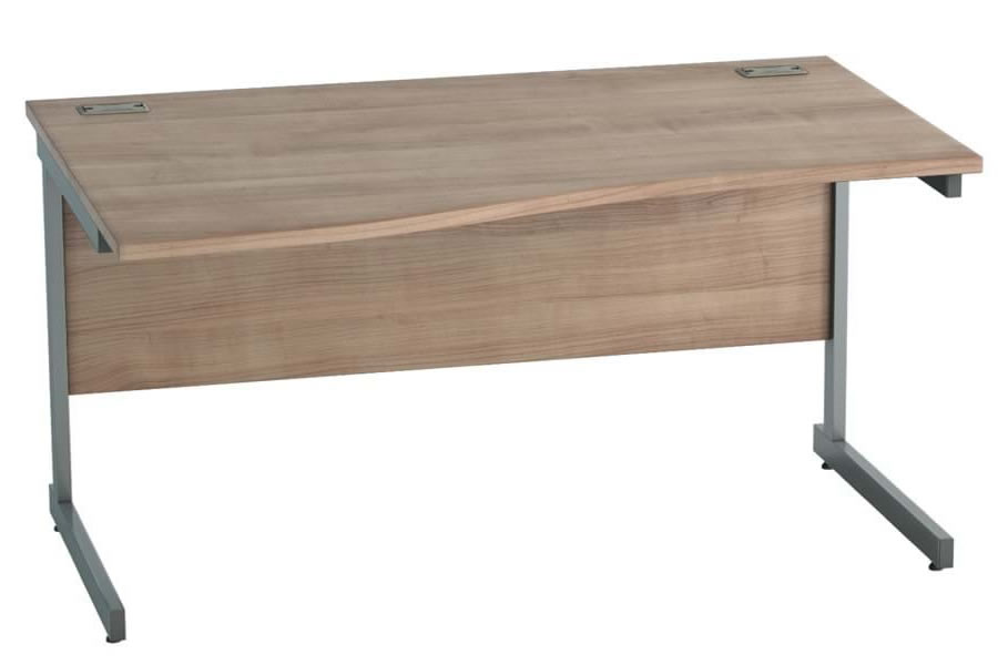 View Birch Cantilever Wave Desk Left Hand 1200mm x 800mm Thames information