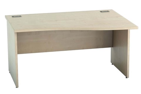 Thames Maple Wave Desk - 1200mm x 800mm Right Hand