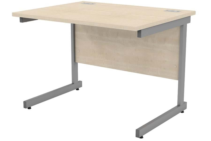 View Maple Rectangular Cantilever Office Desk 1000mm x 800mm Thames information