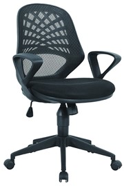Spiral Mesh Back Office Chair - Black 