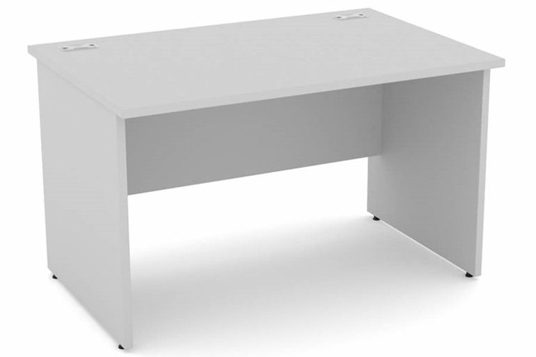 Cloud Grey Rectangular Panel Leg Desk