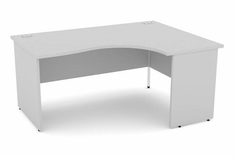Cloud Grey Corner Panel End Desk - 1600mm x 1200mm - Right Handed