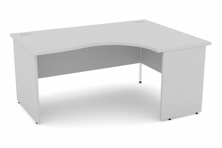 Cloud Grey Corner Panel End Desk