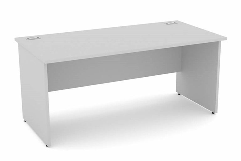 Cloud Grey Rectangular Panel Leg Desk