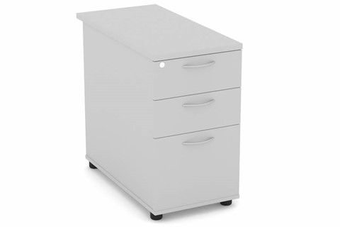 Cloud Grey Desk High Pedestal