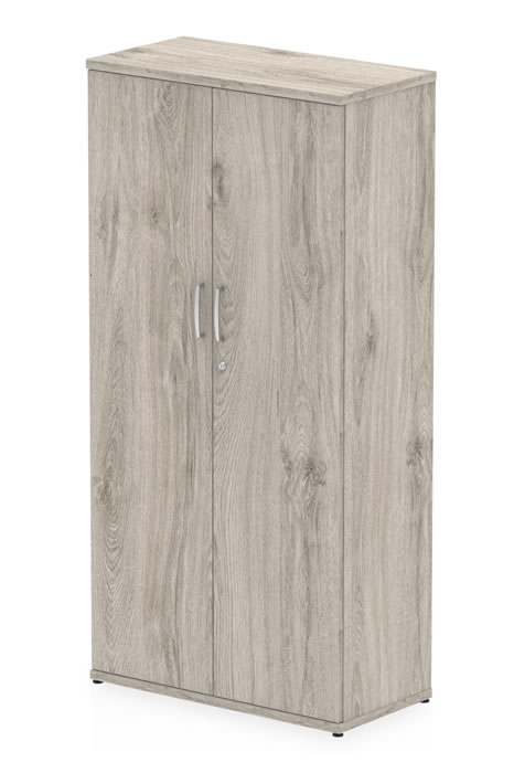 View Grey Oak 1600mm Tall Office Cupboard Lockable H1600mm x W800mm Gladstone information