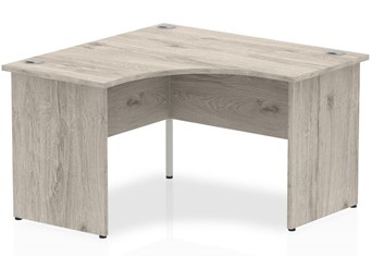 Gladstone Grey Oak Corner Panel Leg Desk