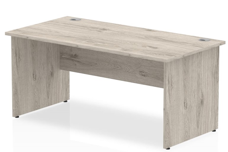 Gladstone Grey Oak Rectangular Panel End Desk