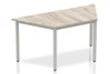 Gladstone Grey Oak Trapezium Table 1600 Box Frame Leg Silver