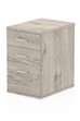 Gladstone Grey Oak 3 Drawer Desk High Pedestal