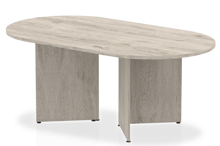 View Grey Oak Boardroom Oval Office Meeting Table 180cm x 120cm x 25mm Scratch Resistant Top Surface Seats 8 10 People Impulse Meeting Table information