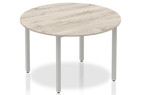 Gladstone Grey Oak 1200 Circle Table Box Frame Leg