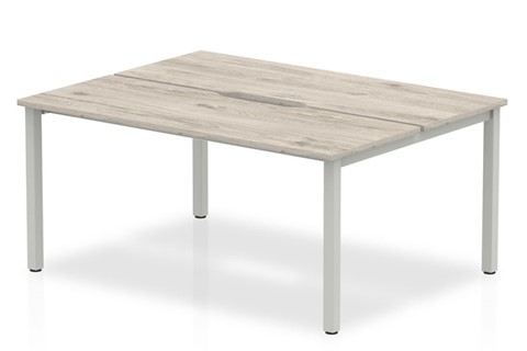 Gladstone Grey Oak 2 Person Double Bench Desk - 2 x 1200mm 