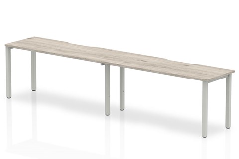 Gladstone Grey Oak 2 Person Single Bench Desk - 2 x 1600mm 