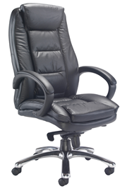 Brompton Leather Office Chair - Black