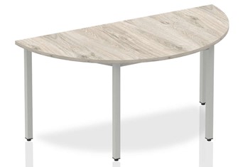 Gladstone Grey Oak Semi-Circle Table 1600 Post Leg